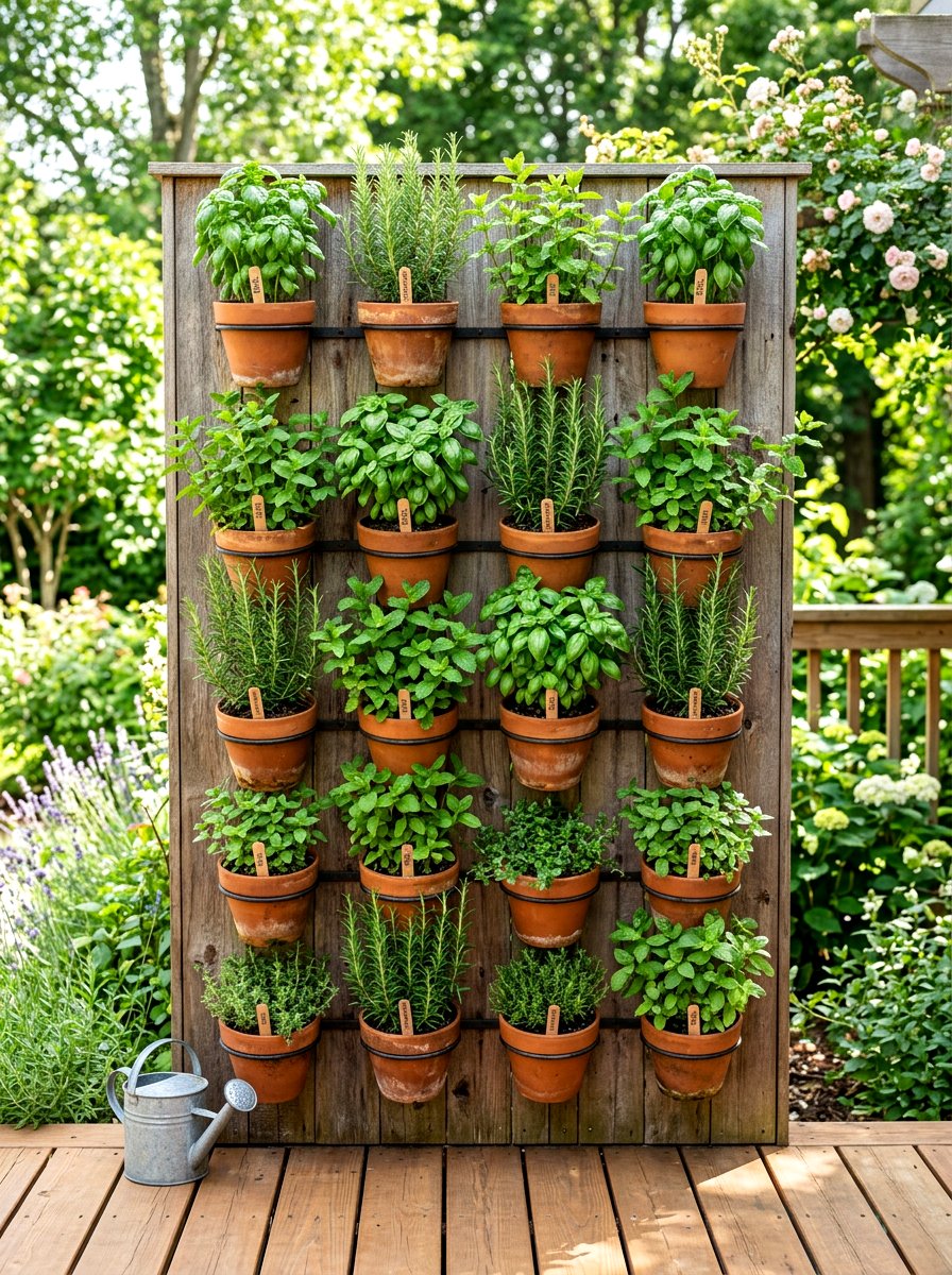 Vertical Herb Garden - 25 Spring Outdoor Decor Ideas