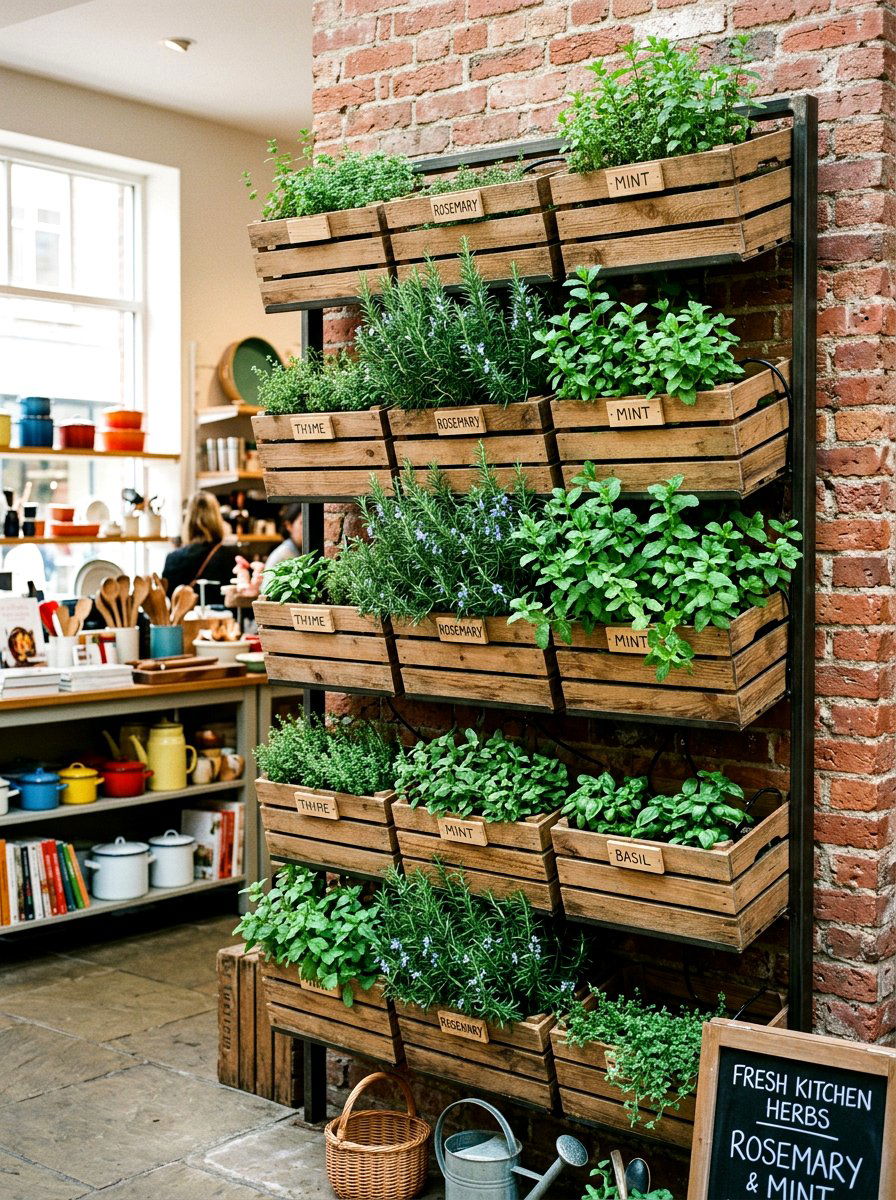 Vertical Herb Garden - 25 Spring Retail Display Ideas