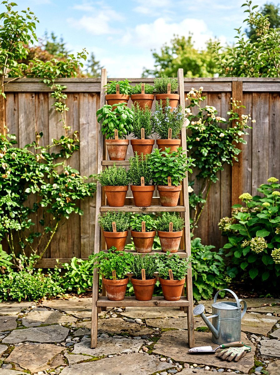 Vertical Herb Garden - 25 Spring Yard Decor Ideas
