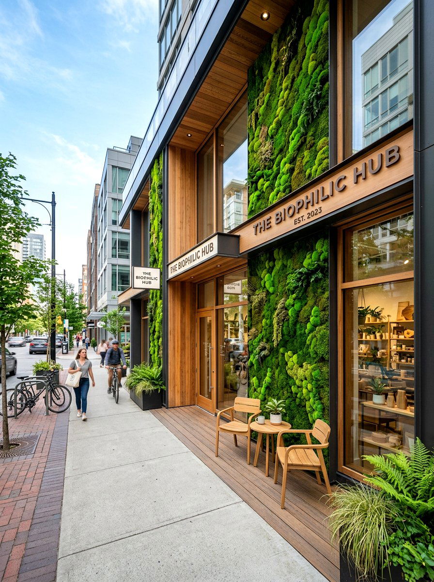 Vertical Moss Wall - 25 Spring Store Window Ideas