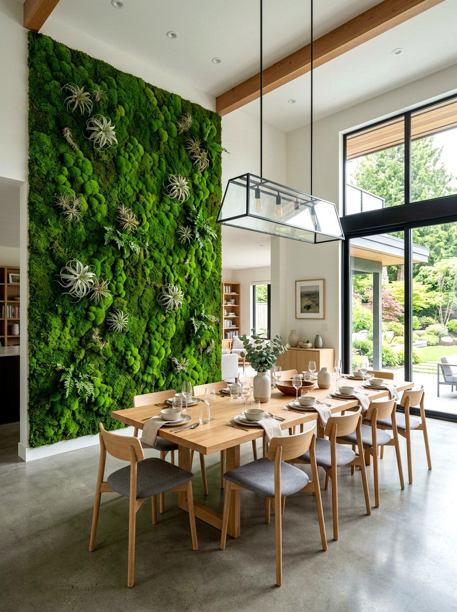 Vertical Moss Wall - 25 Spring Air Plant Display Ideas