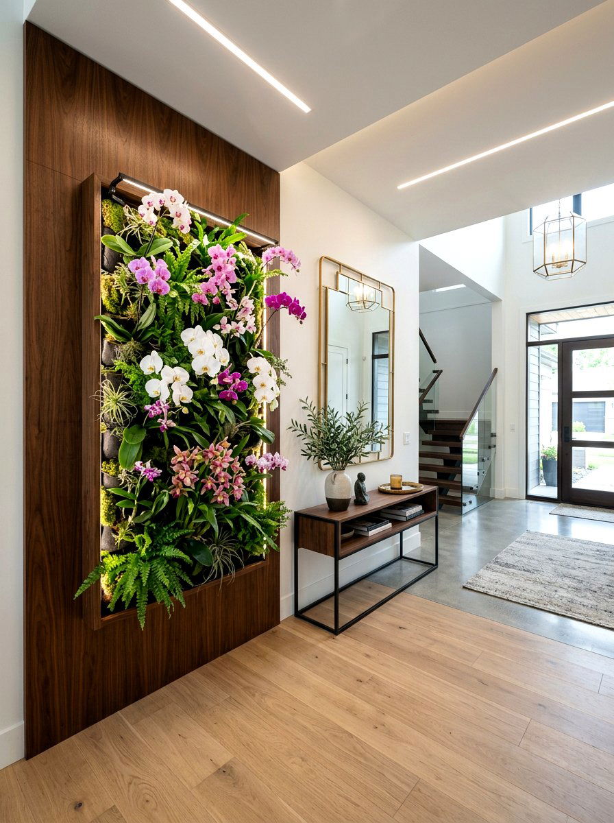 Vertical Orchid Wall Display - 25 Spring Orchid Display Ideas