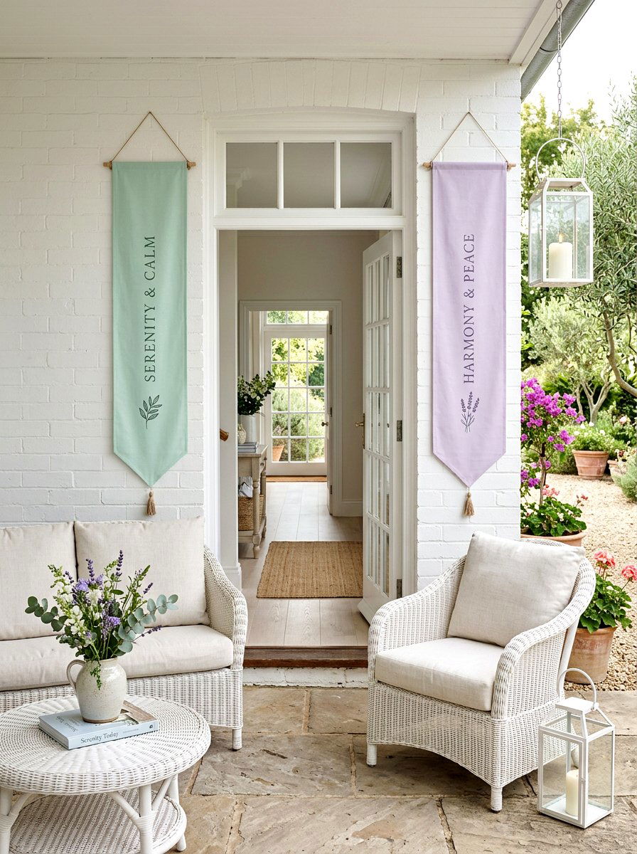 Vertical Pastel Banner - 25 Spring Outdoor Banner Ideas