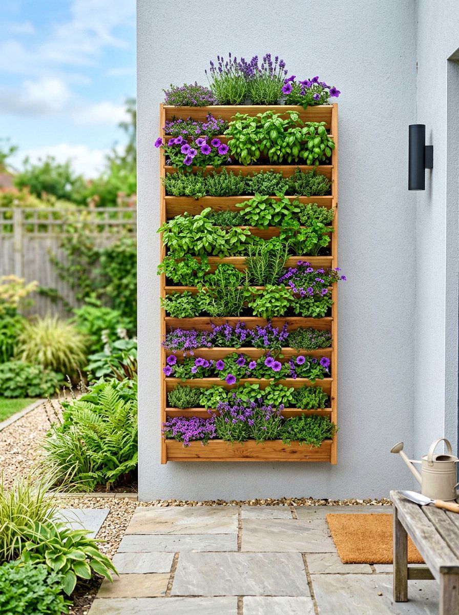 Vertical Planter Box - 25 Spring Wooden Garden Decor Ideas
