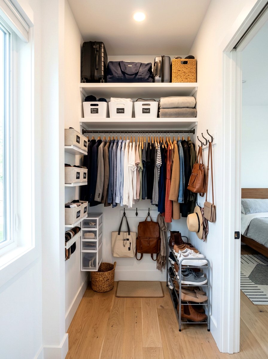 Vertical Space Maximization - 25 Spring Closet Refresh Ideas