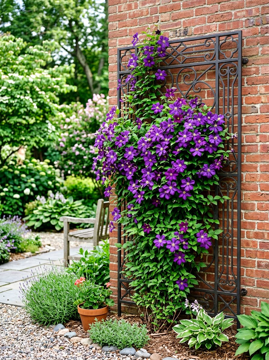 Vertical Trellis Climber - 25 Spring Flower Garden Ideas
