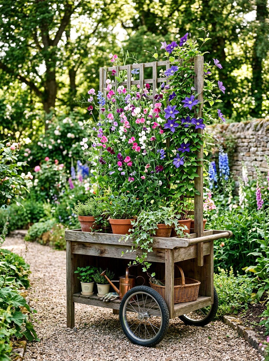 25 Unique Spring Garden Cart Display Ideas for Your Outdoors