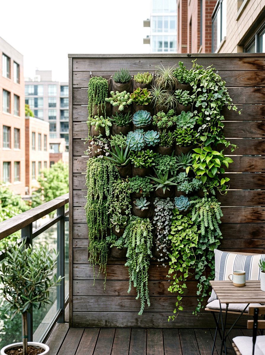 Vertical Wall Garden - 25 Spring Deck Planter Ideas