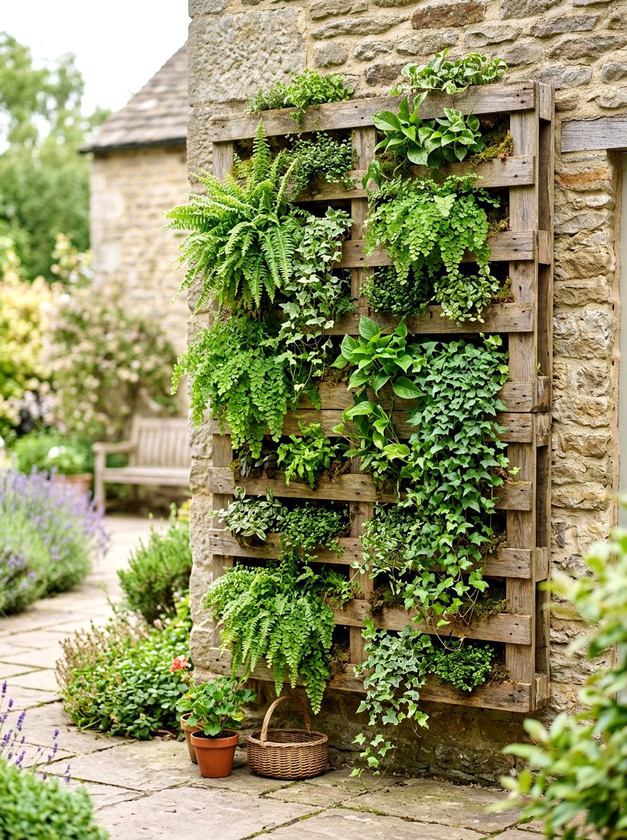 Vertical Wall Garden - 25 Spring Rooftop Decor Ideas