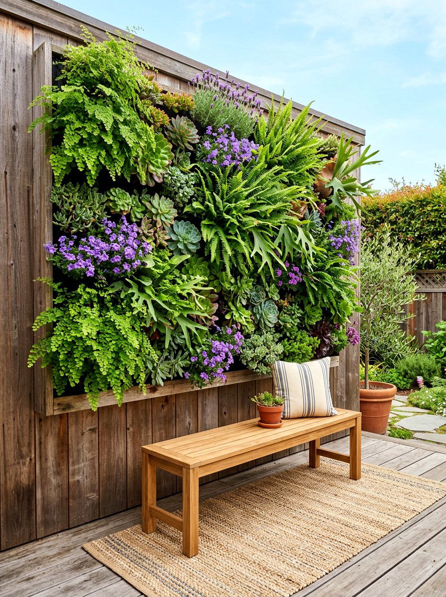Vertical Wall Garden - 25 Deck Spring Decor Ideas