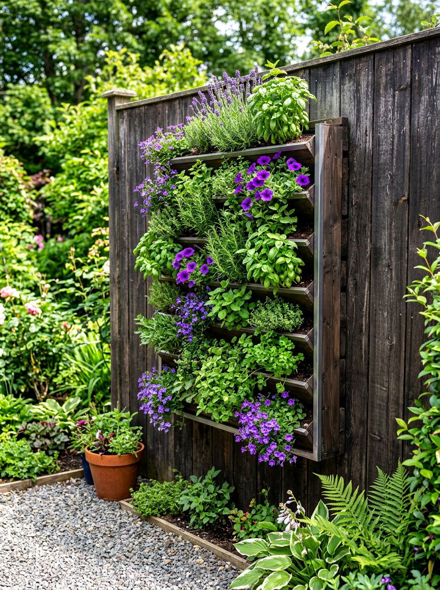 Vertical Wall Planter - 25 Spring Garden Art Ideas