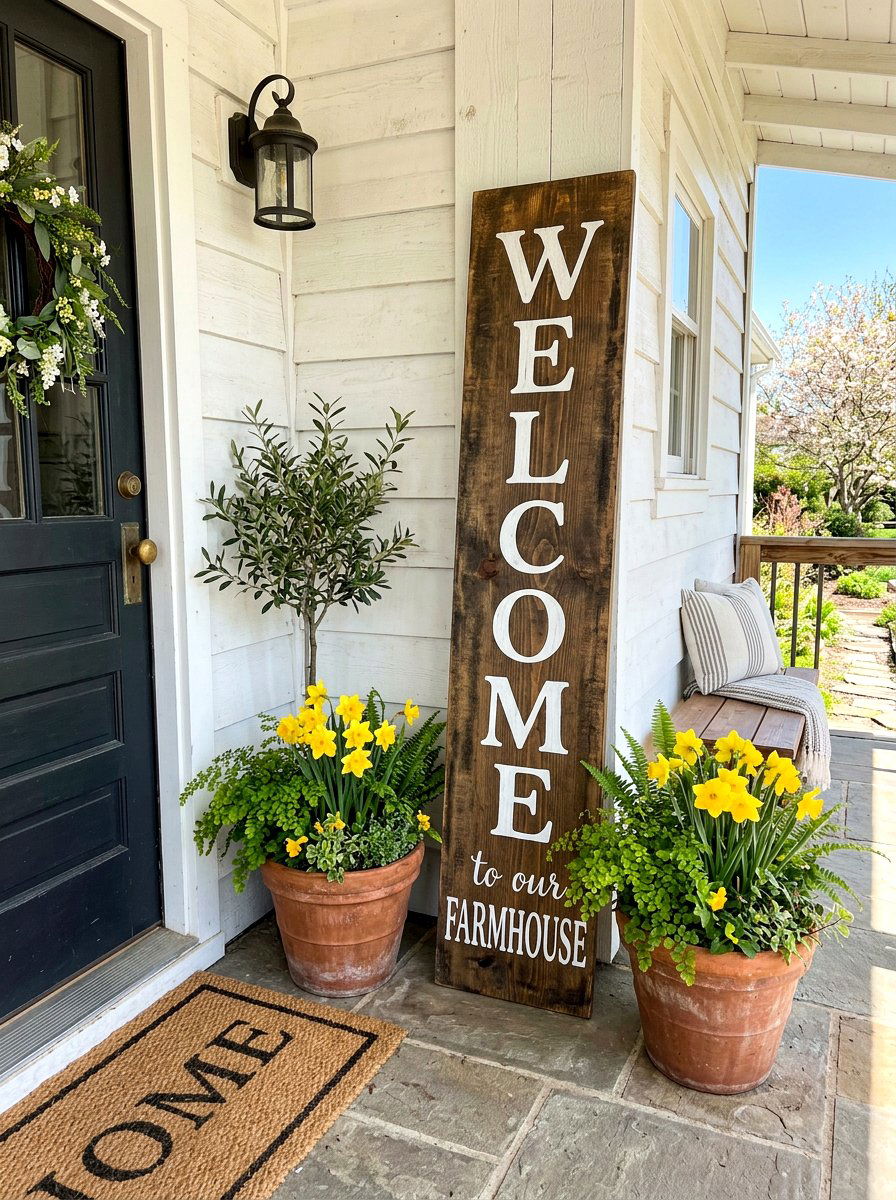25 Creative Spring Welcome Sign Ideas for Your Home Entrance