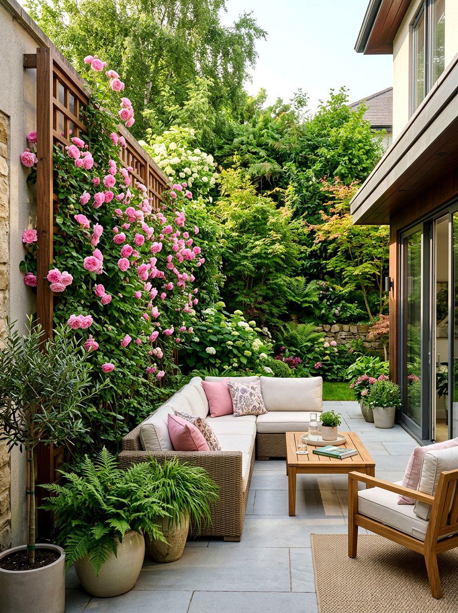 Vertical flower wall for patio - 25 Spring Floral Decor Ideas