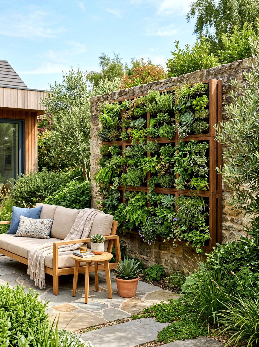 Vertical garden patio wall - 25 Spring Greenery Decor Ideas