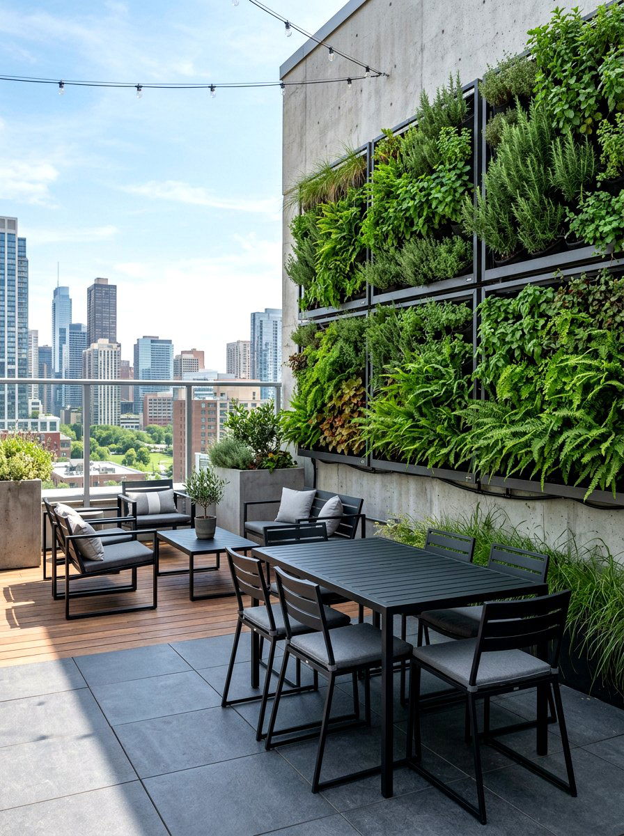 Vertical garden wall - 25 Patio Spring Decor Ideas