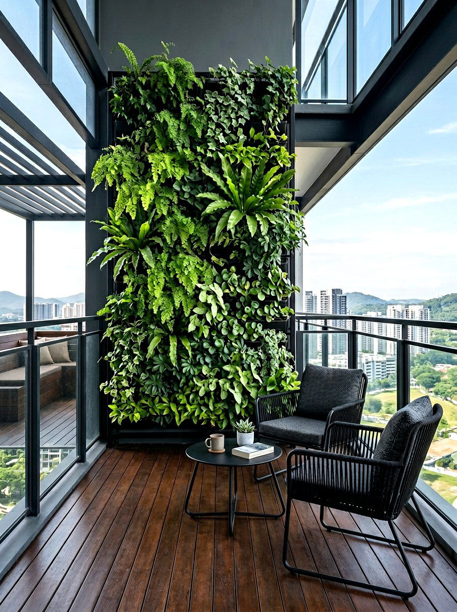 Vertical garden wall - 25 Spring Balcony Wall Decor Ideas