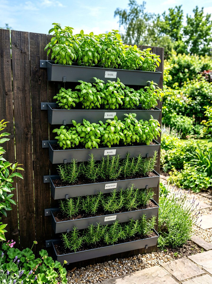 Vertical herb garden - 25 Garden Spring Decor Ideas