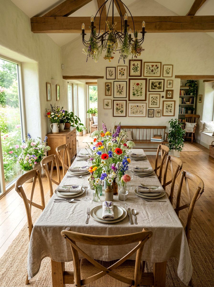 Vibrant Wildflower Meadow - 25 Spring Dinner Party Decor Ideas