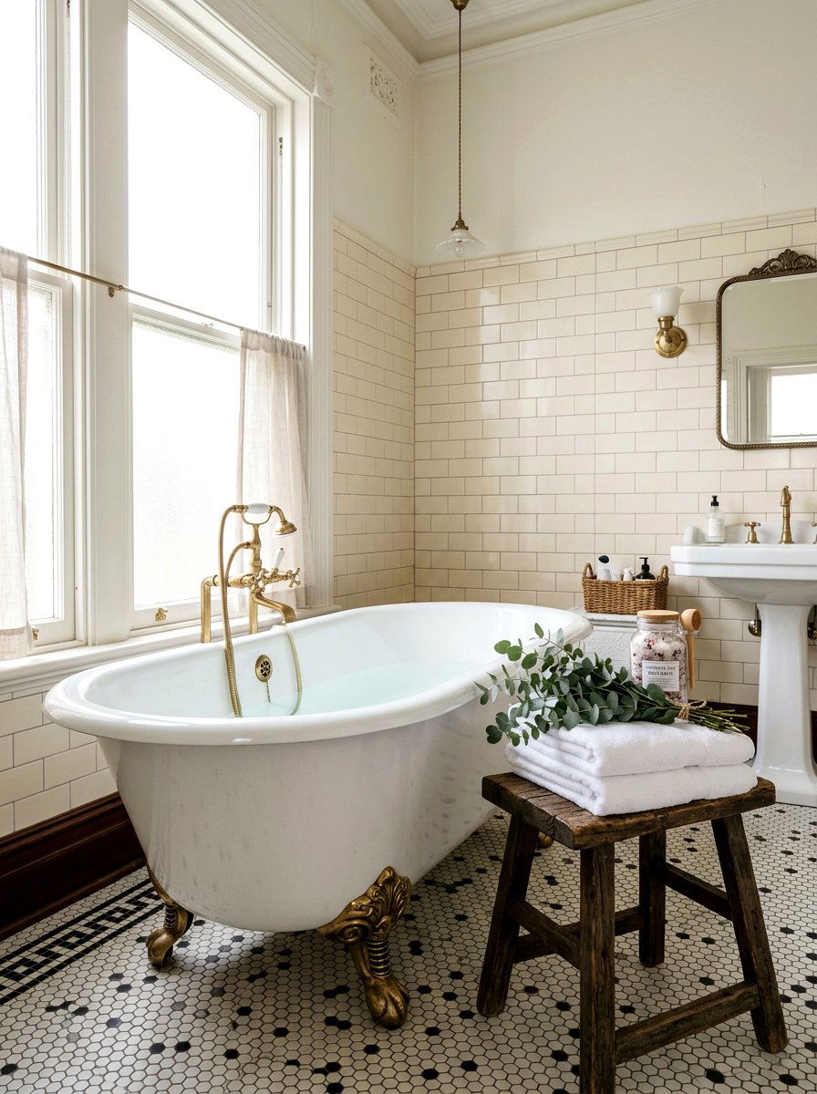 Victorian bathroom clawfoot tub spring - 25 Spring Victorian Decor Ideas