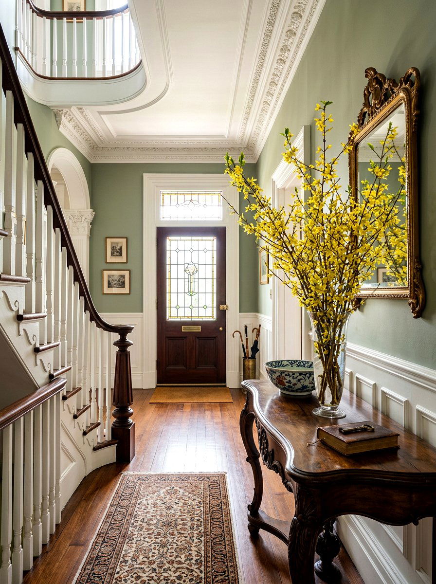 Victorian entryway spring flowers - 25 Spring Victorian Decor Ideas