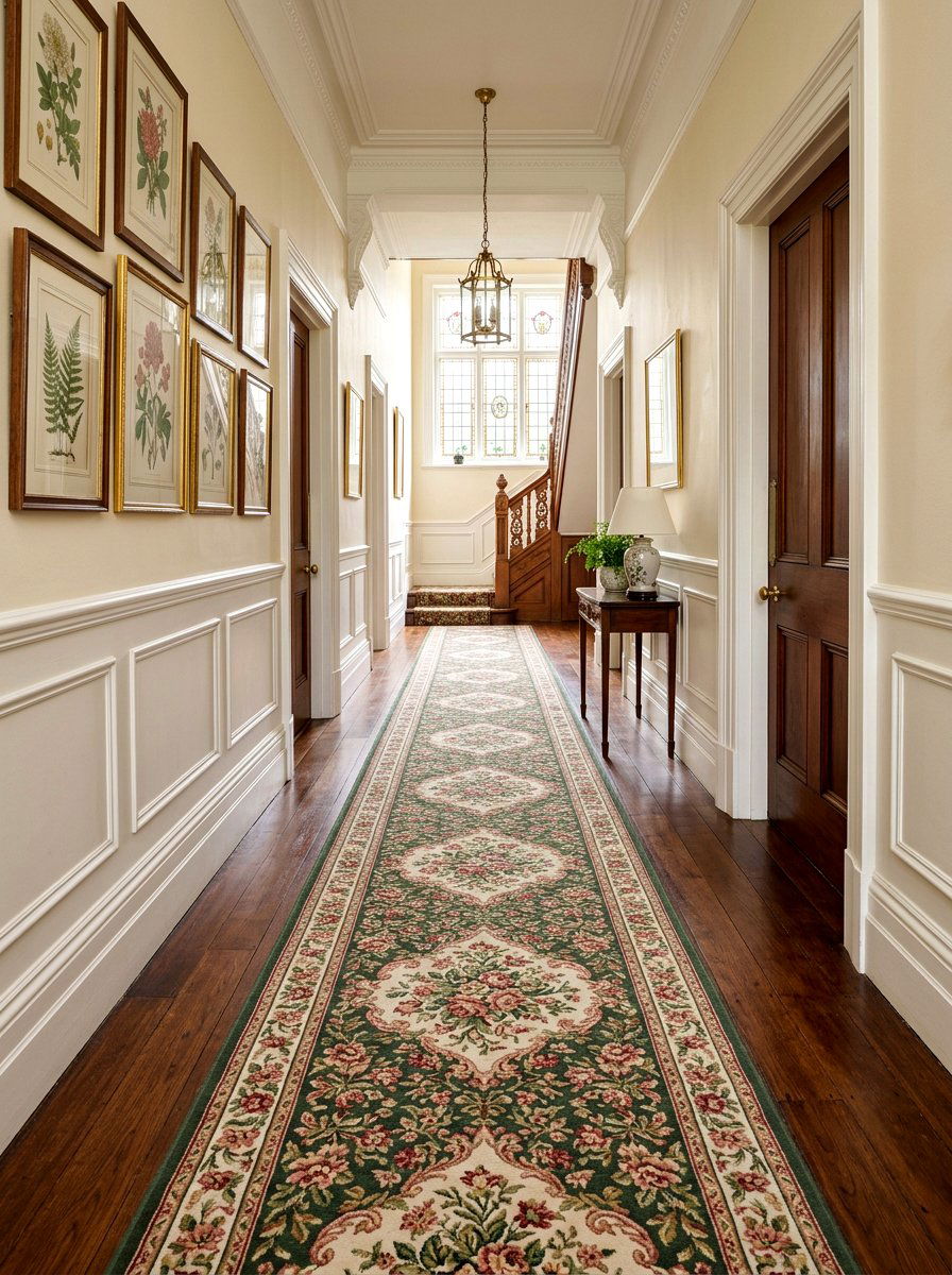 Victorian hallway runner floral - 25 Spring Victorian Decor Ideas