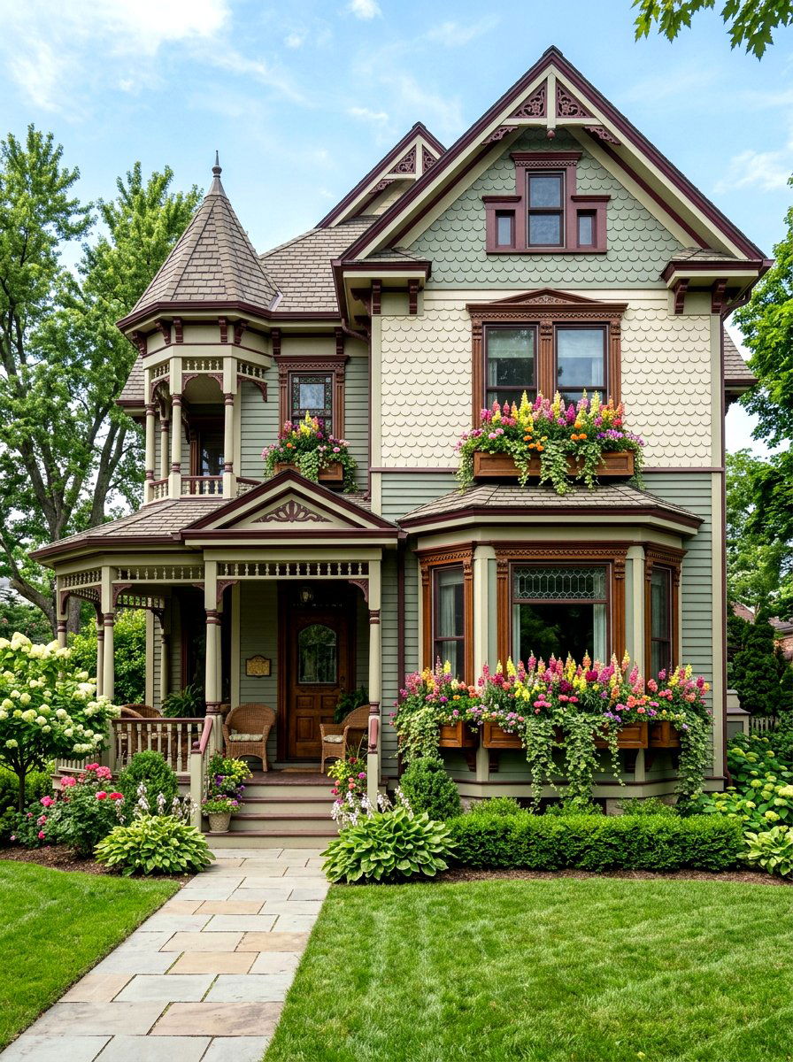 Victorian window box flowers - 25 Spring Victorian Decor Ideas