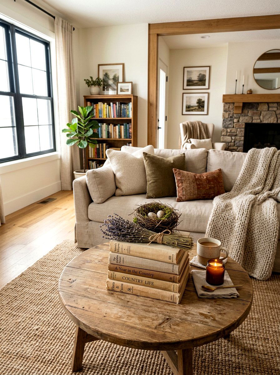 Vintage Book Stack Nest - 25 Spring Bird Nest Centerpiece Ideas