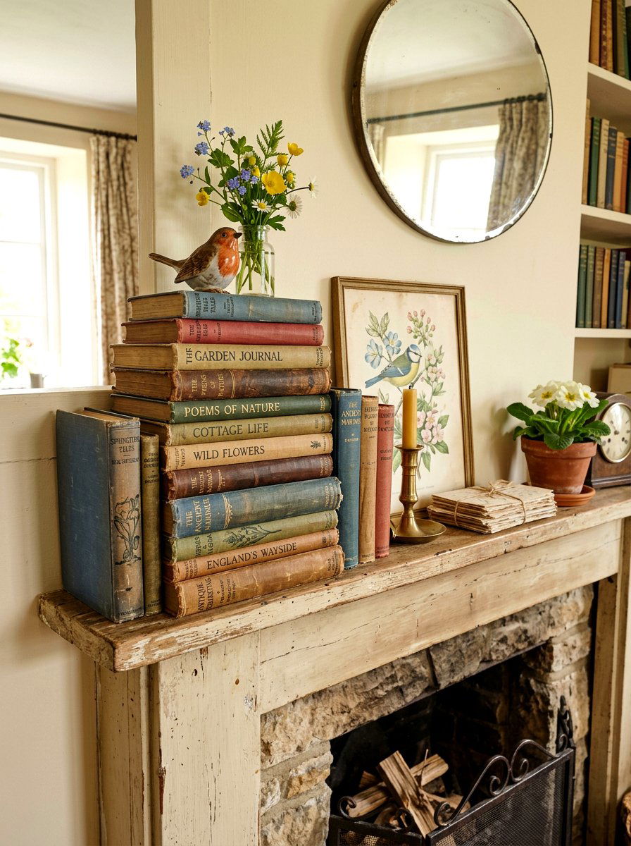 25 Spring Cottage Mantel Ideas for a Whimsical Focal Point