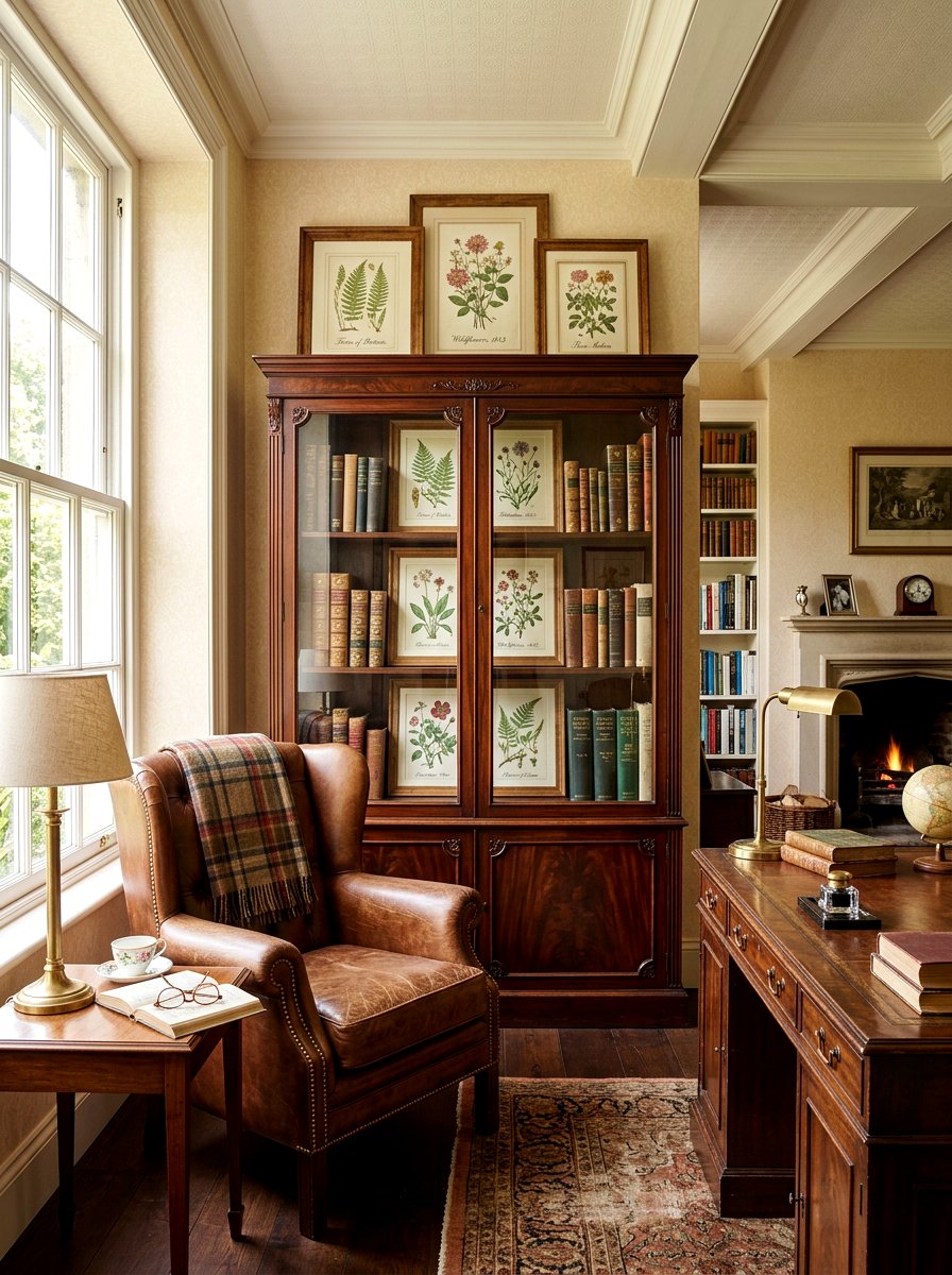 Vintage Botanical Prints - 25 Spring Curio Cabinet Ideas