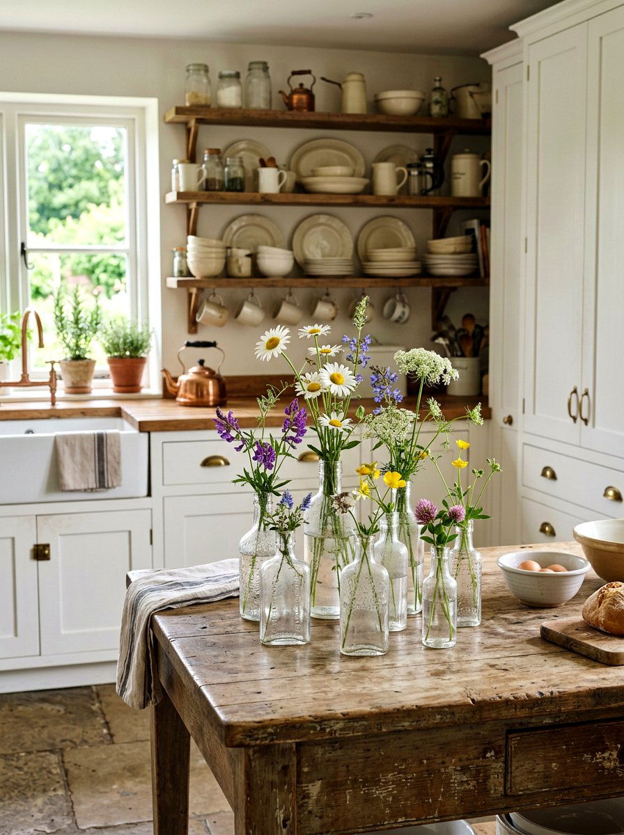 Vintage Bottle Bud Vase - 25 Spring Bud Vase Ideas