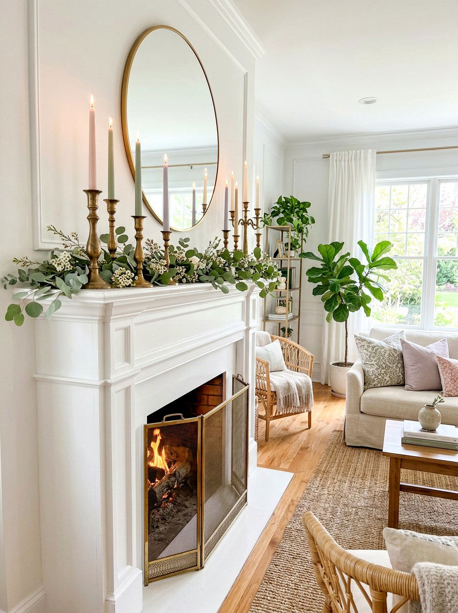 Vintage Brass Candlesticks - 25 Spring Thrift Store Decor Ideas