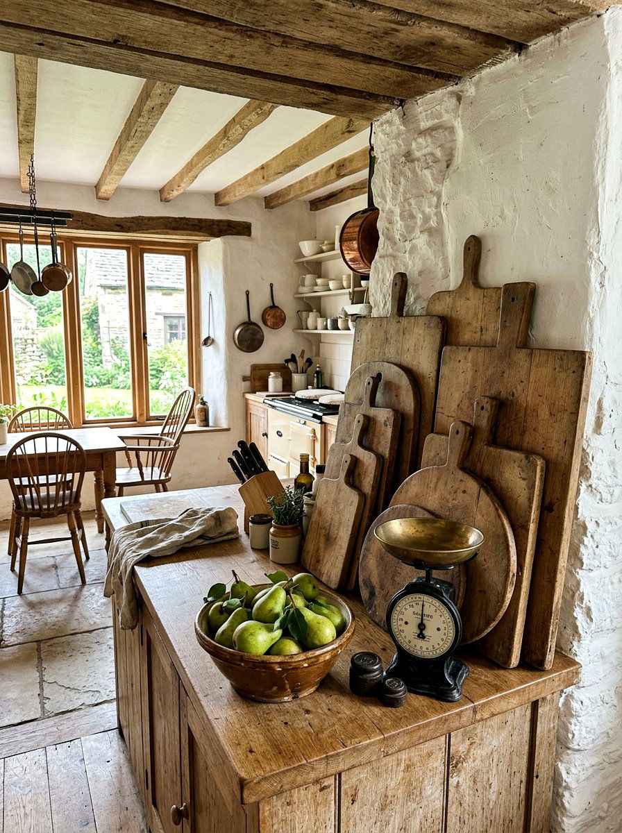 Vintage Bread Board - 25 Spring Cutting Board Decor Ideas