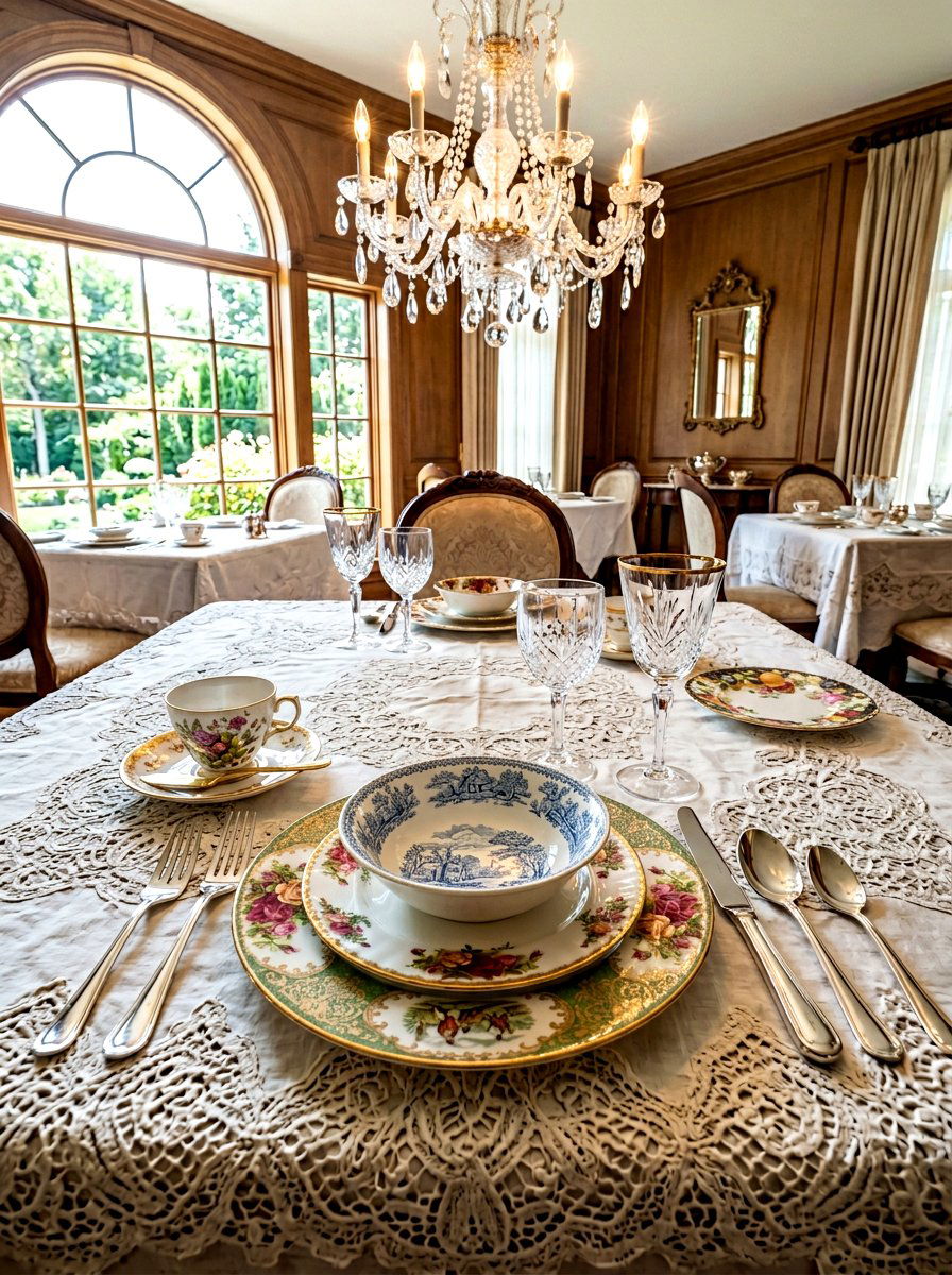 Vintage China Place Setting - 25 Spring Tea Party Decor Ideas