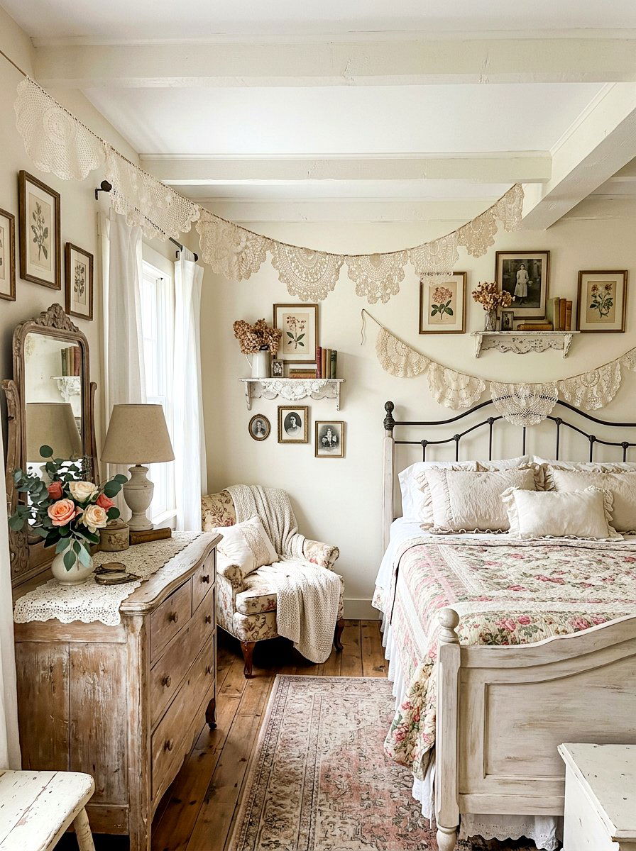 Vintage Doily Garland - 25 Spring Bunting Ideas