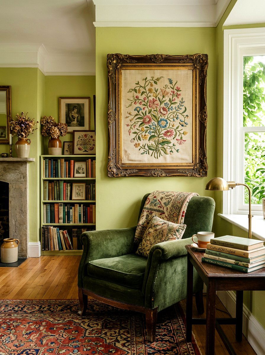 Vintage Floral Embroidery - 25 Spring Embroidered Decor Ideas