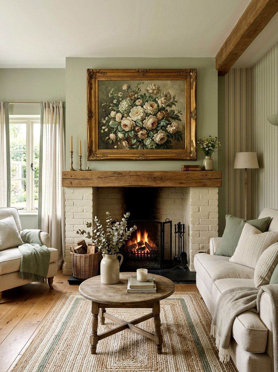 Vintage Floral Oil Painting - 25 Spring Antique Decor Ideas