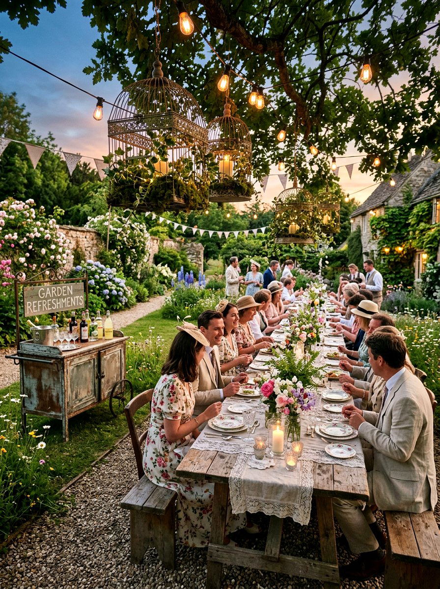 Vintage Garden Party - 25 Spring Outdoor Dining Decor Ideas