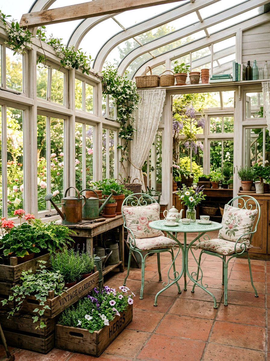 Vintage Garden Sunroom Decor - 25 Spring Sunroom Decor Ideas