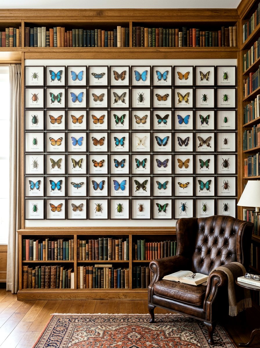 Vintage Insect Specimen Frames - 25 Spring Insect Decor Ideas