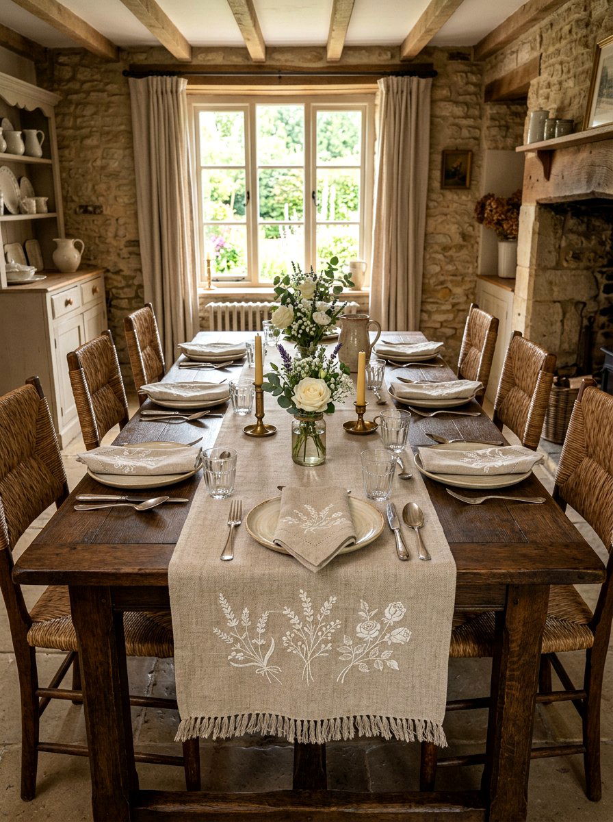 Vintage Linen Textile - 25 Spring Antique Decor Ideas