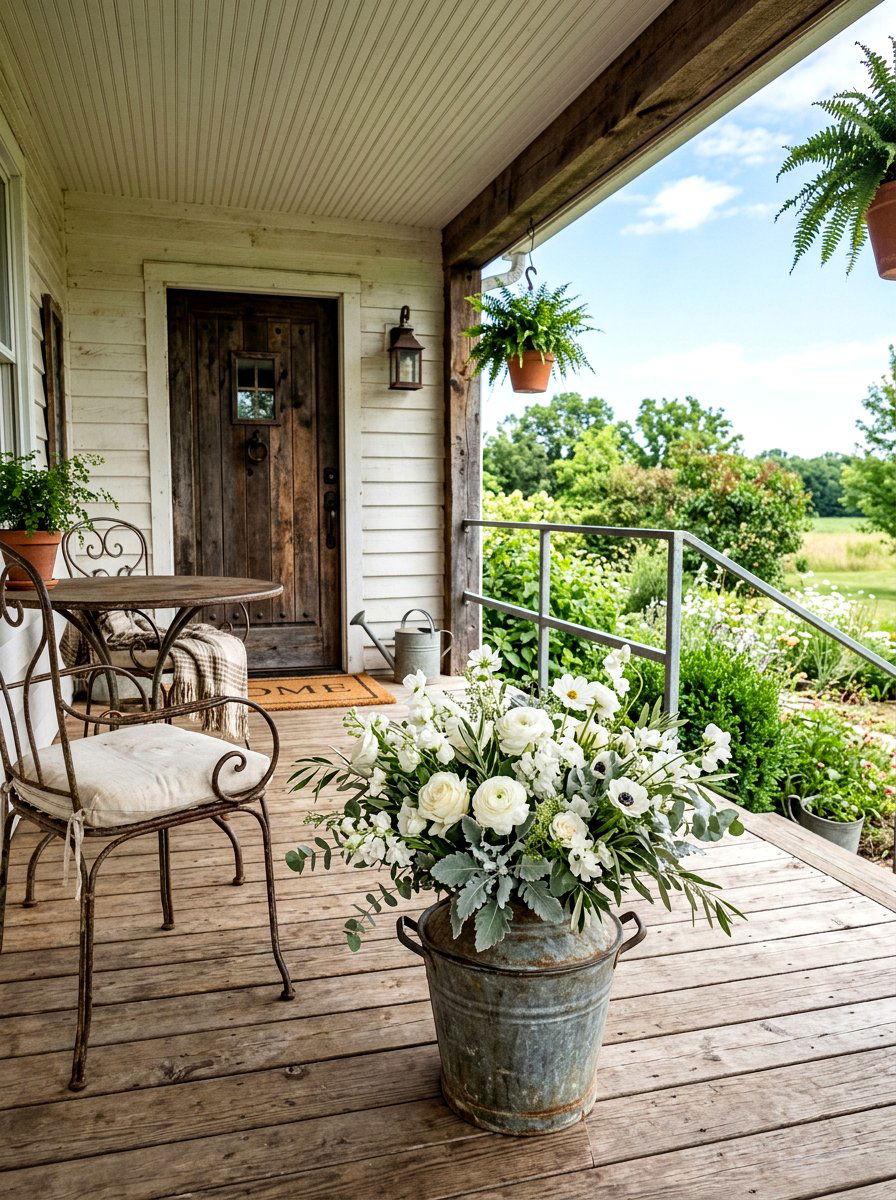 Vintage Metal Urn - 25 Spring Porch Urn Ideas