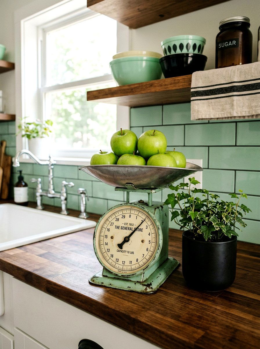 Vintage Scale Display - 25 Spring Antique Decor Ideas