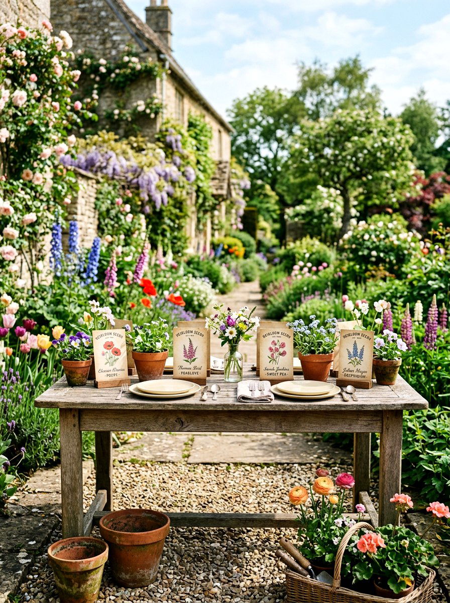 Vintage Seed Packet - 25 Spring Place Card Ideas