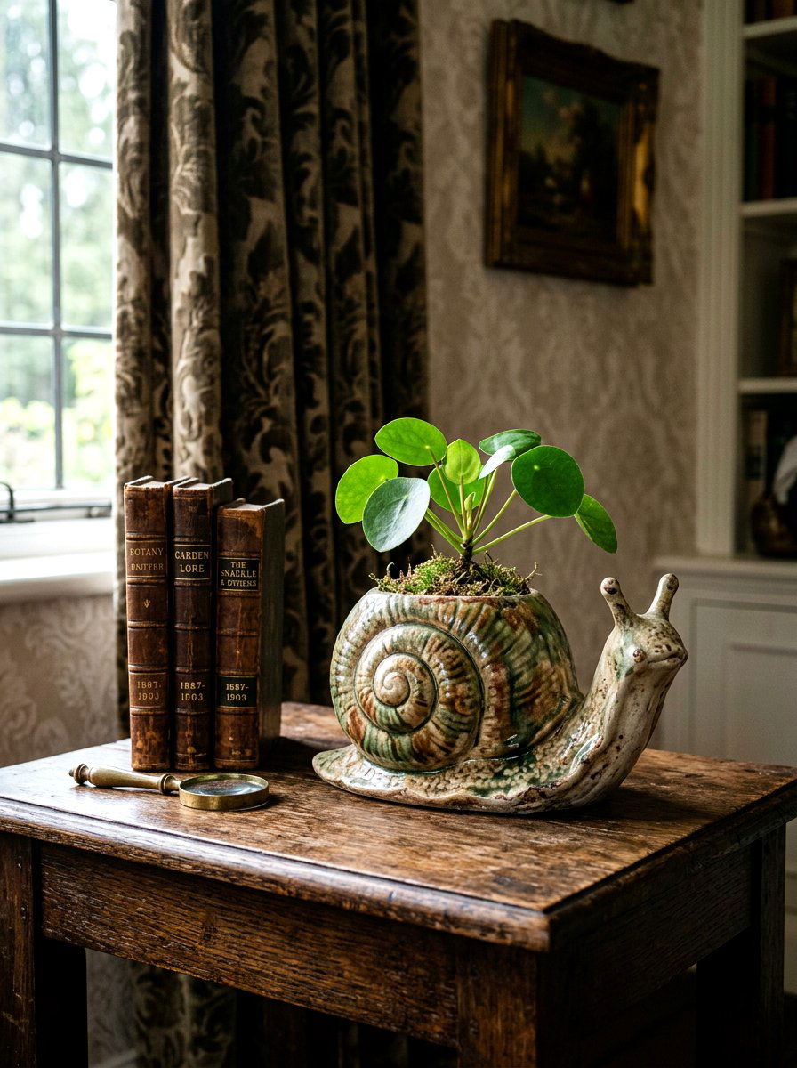 Vintage Snail Planter - 25 Spring Snail Planter Ideas
