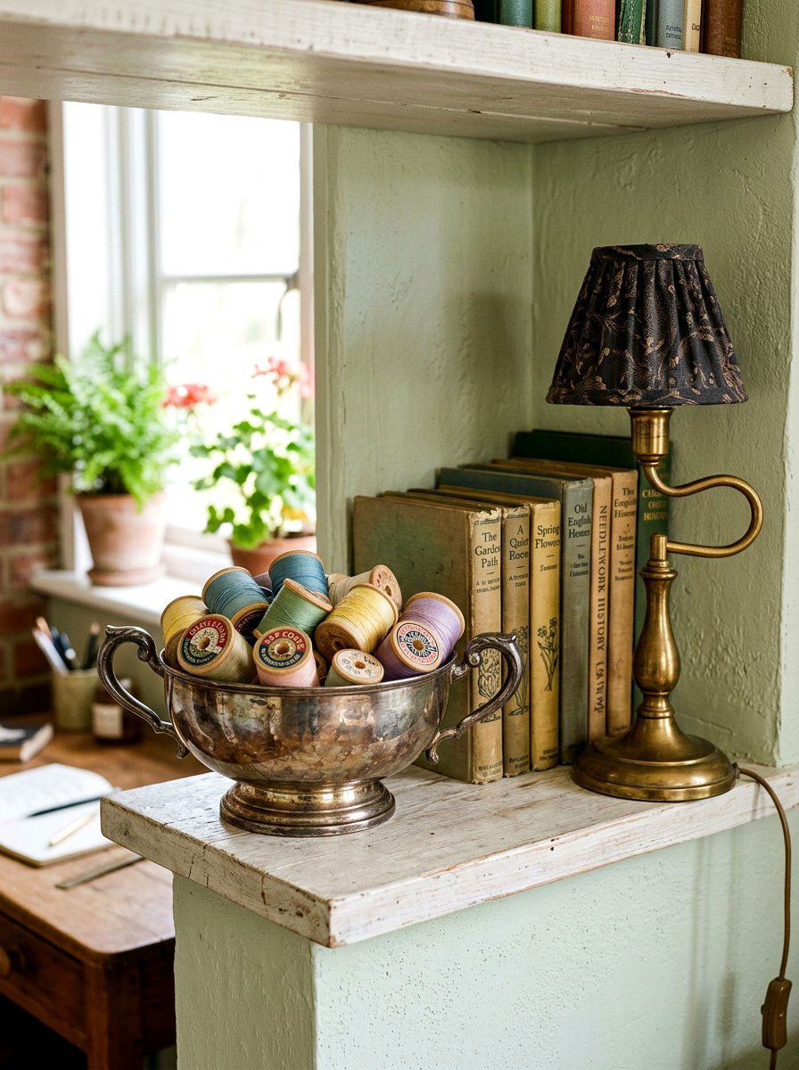 Vintage Spool Display - 25 Spring Bowl Filler Ideas