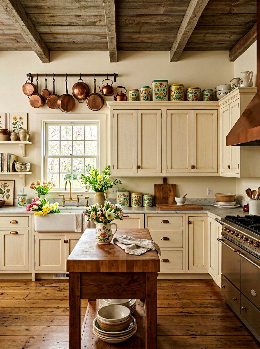 Vintage Spring Kitchen Decor - 25 Spring Kitchen Cabinet Decor Ideas