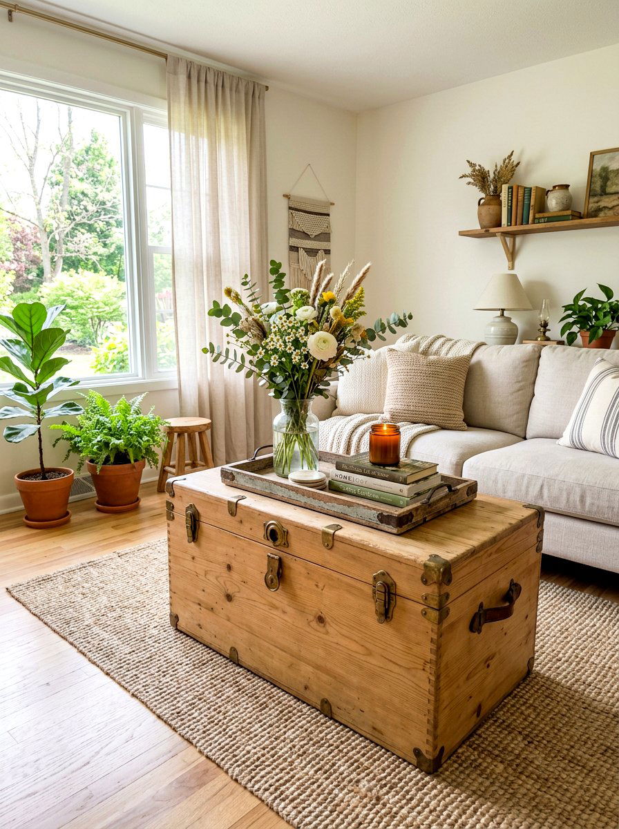 Vintage Storage Chest - 25 Spring Thrift Flip Decor Ideas