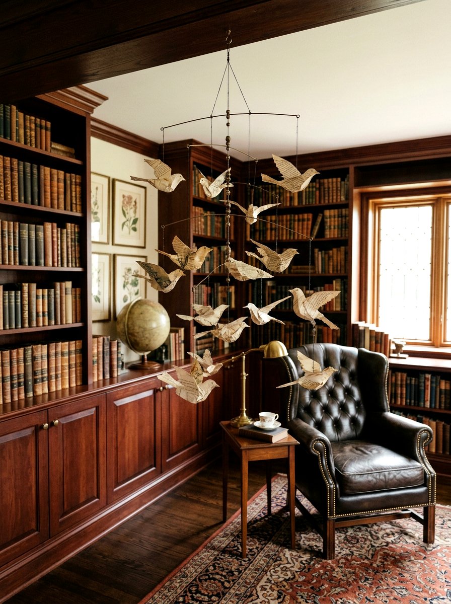 Vintage Style Bird Mobile - 25 Spring Bird Mobile Ideas