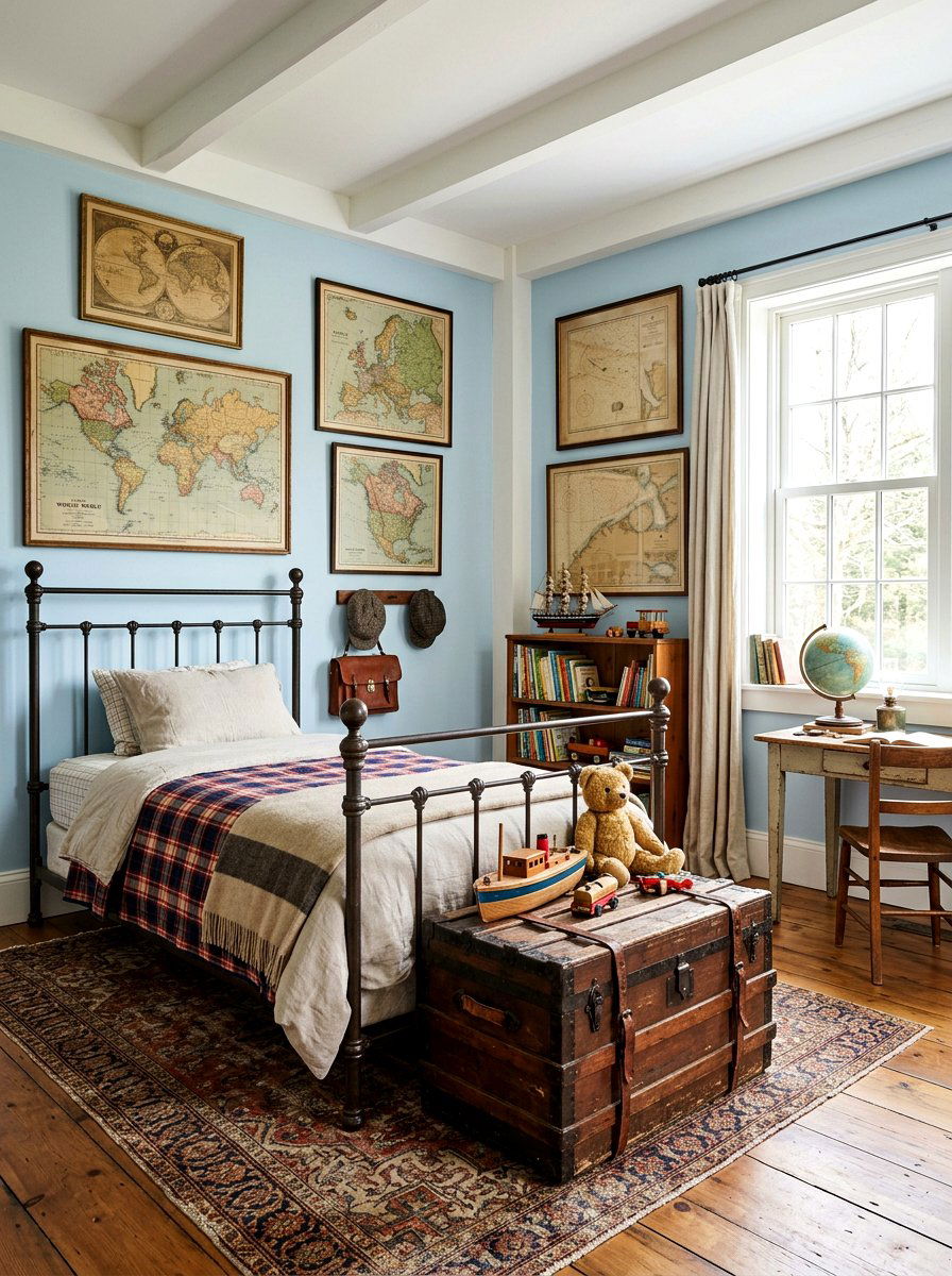Vintage Style Boys Bedroom - 25 Spring Boy Room Decor Ideas