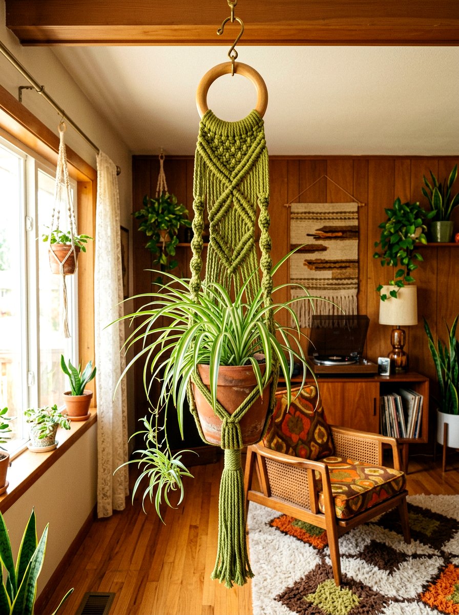 Vintage Style Macrame Plant Hanger - 25 Spring Macrame Plant Hanger Ideas